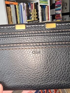 CHLOE Marcie Long Zip Wallet In Glack Grain Leather